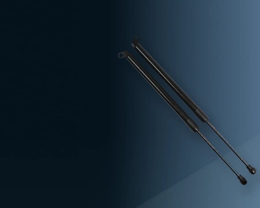 Pair of automotive lift supports on a clean steel-blue background for practical car care.