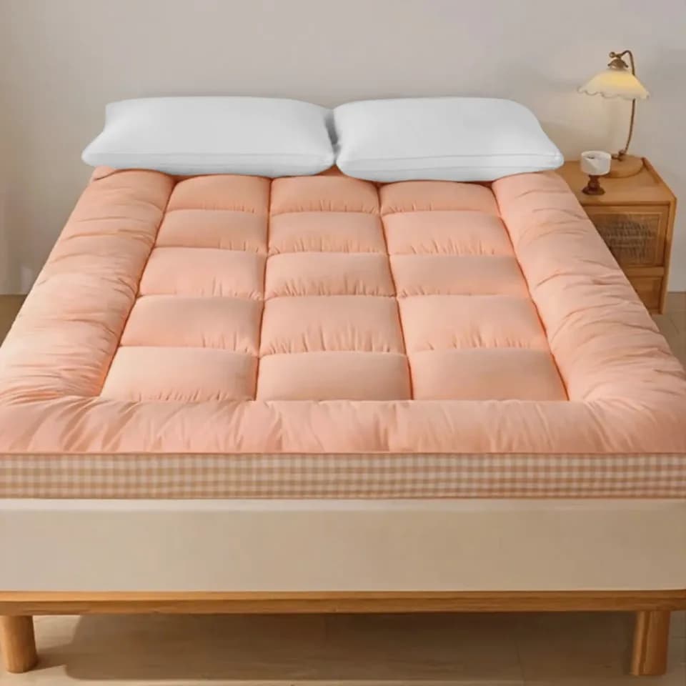 Mattress With Checkered Three-dimensional Edges, 4 Colors, Queen Size