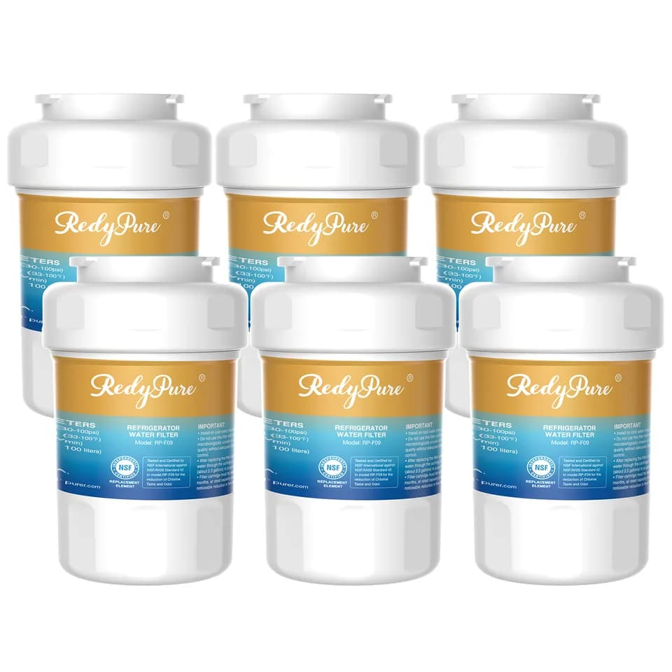 1-6 Pack Refrigerator Water Filter Replacement For GE MWF, SmartWater MWFP, MWFINT, MWFA, GWF, HDX FMG-1, Kenmore 9991, GSE25GSHECSS, WFC1201 Water Filter