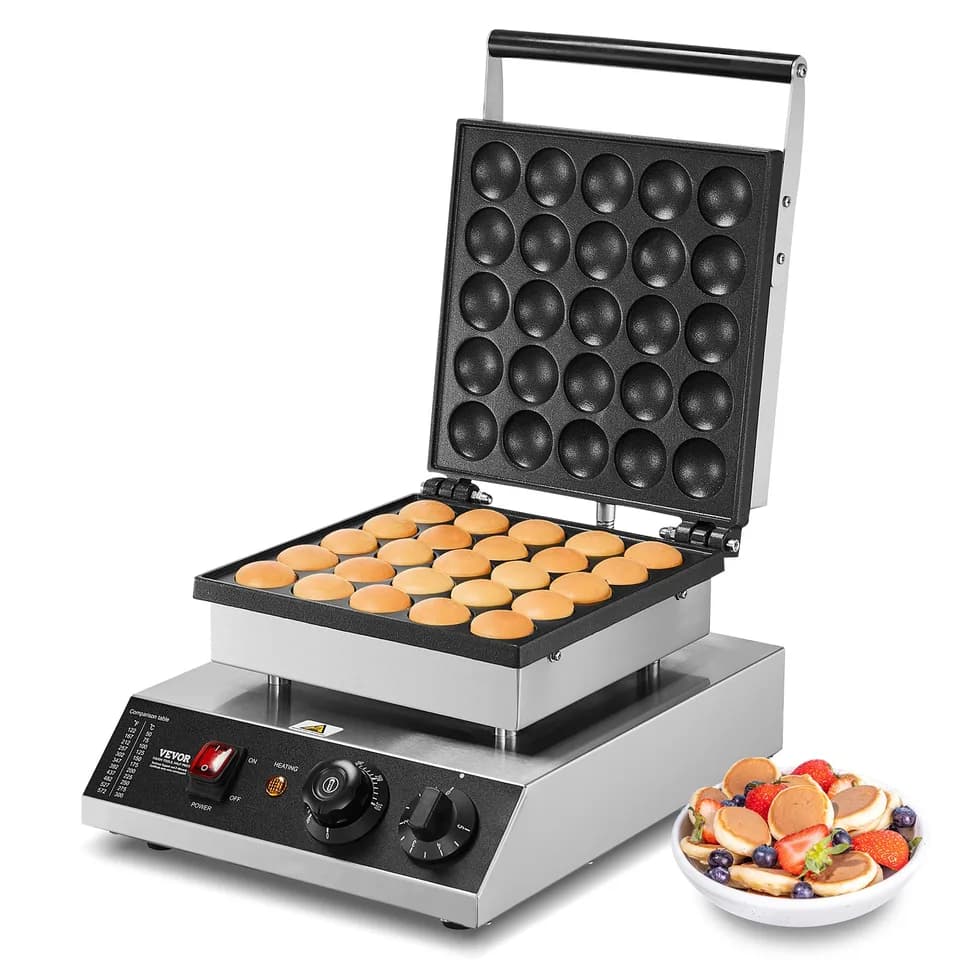 25PCS 43mm Mini Dutch Pancake Maker Commercial Dorayaki Baker 1700W