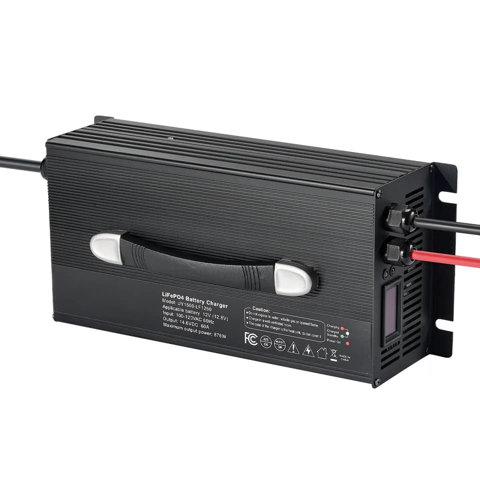 12V 60A Lithium Battery Charger 14.6V AC-DC LiFePO4 Smart Charger For RV