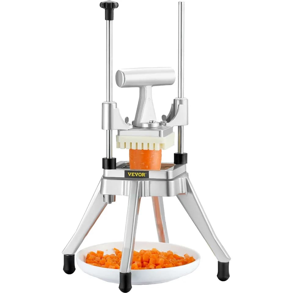 Commercial Vegetable Fruit Chopper 1/4' Blade Heavy Duty Professional Food Dicer Kattex French Fry Cutter Onion Slicer Stainless Steel For Tomato Peppers Potato Mushroom