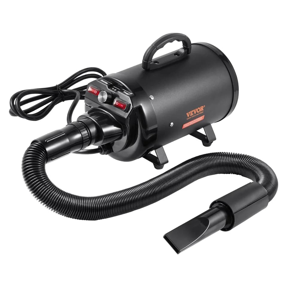 Dog Dryer, 2800W/4.3HP Dog Blow Dryer, Pet Grooming Dryer With Adjustable Speed And Temperature Control, Pet Hair Dryer With 4 Nozzles And