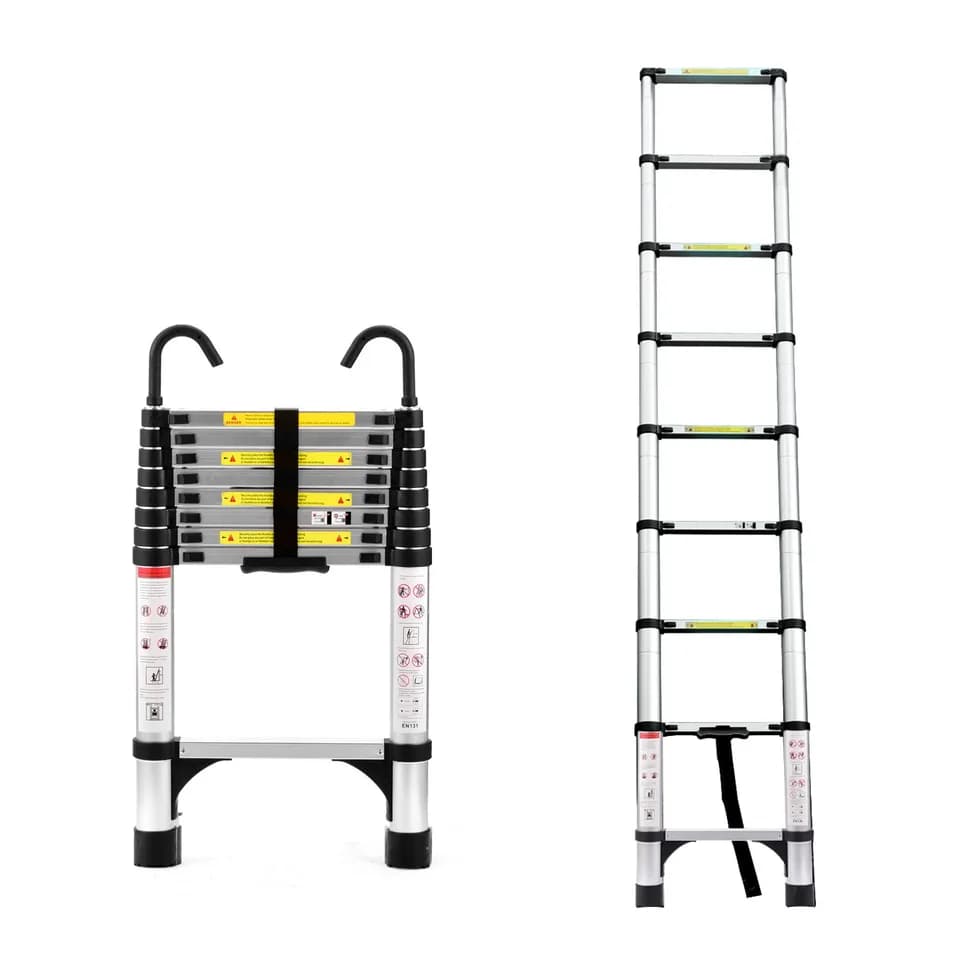 8.5FT Telescopic Aluminum Ladder For Home And Outdoor Use
