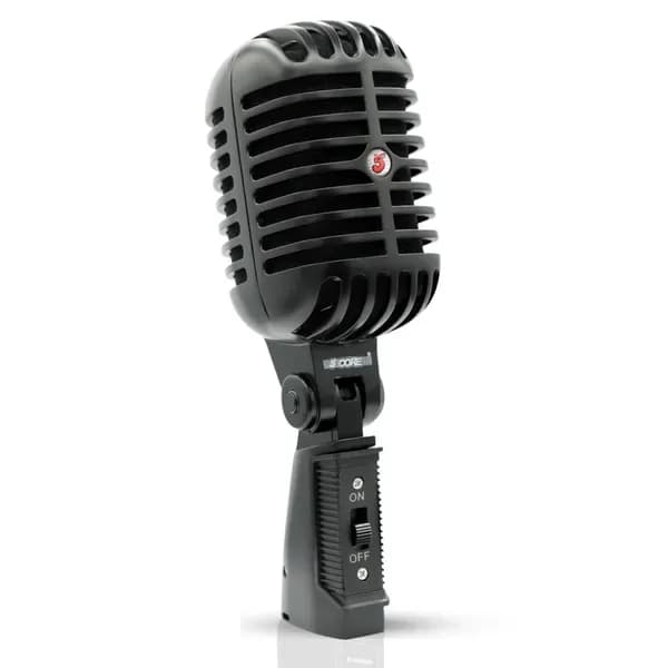 5Core Vintage Microphone Classic Dynamic Professional XLR Studio Retro Style Mic Black - RTRO MIC BLK