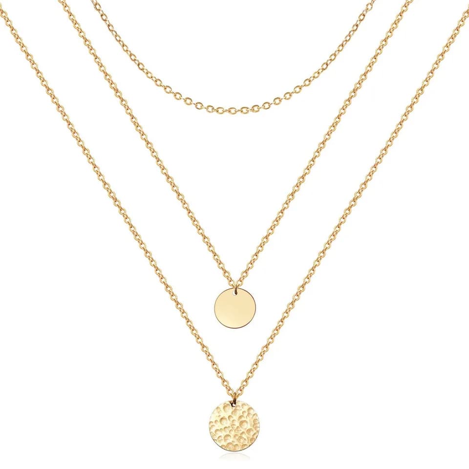 14K Gold Layered Choker Necklace