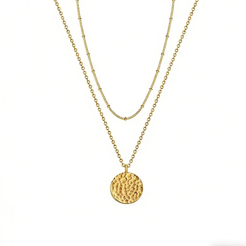 14K Gold Layered Choker Necklace