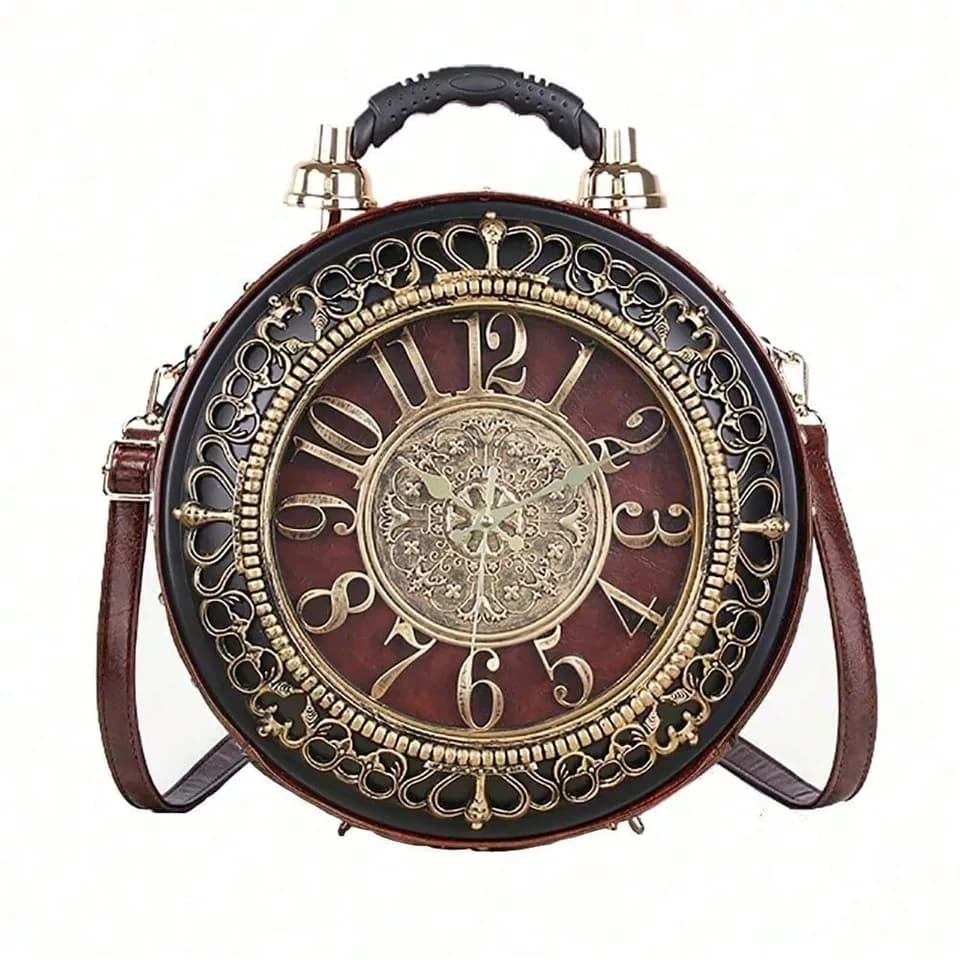 Retro Clock Shaped Crossbody Purse Handbags Women Shoulder Bag Vintage Steampunk Messenger Bags Designer Clock Purse, Bags For Women, Summer, Tote Bags For Women, Valentine's Day Gifts, Romantic Gift
