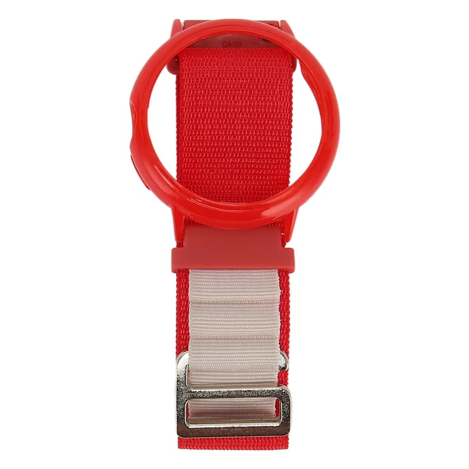 Stretch Nylon Woven Loop Watch Band Strap With Plastic Protective Bumper Case Fit For Google Pixel Red White And Red Case