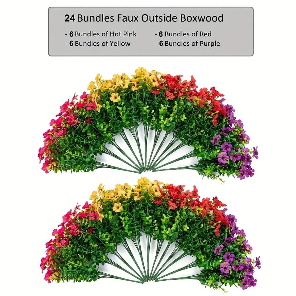 Christmas Decorations, 24 Bouquets Of Artificial Christmas Flowers, Realistic Plastic Flowers, Christmas Tree Ornaments, Maintenance-free Holiday Decorations, Artificial Christmas Flowers,