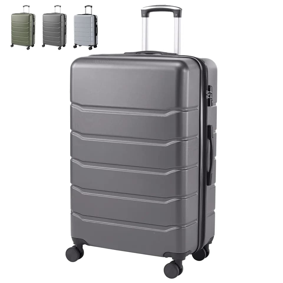 Hard Shell Carry On Suitcase, ABS Spinner Wheel Luggage, Lightweight And Expandable Rolling Travel Bag