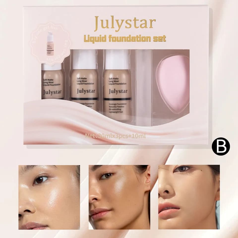Concealer Long Lasting Makeup Setting Without Taking Off Makeup Liquid Foundation Facial Natural Moisturizing Foundation Make-up Set