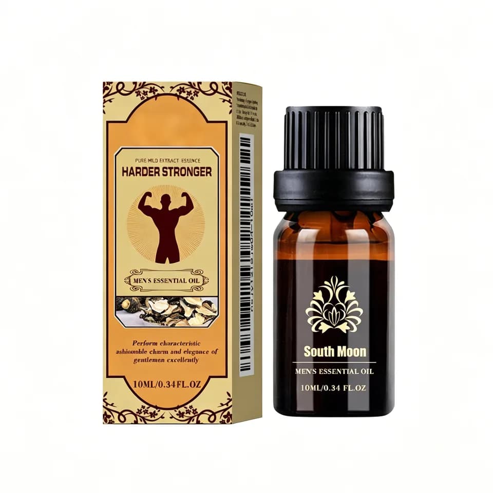 Men's Care Essential Oil, Natural Jojoba & Ophiopogon Extract Massage Oil For Private Area, Improve Blood Circulation, Nourish & Boost Vitality, 10ml