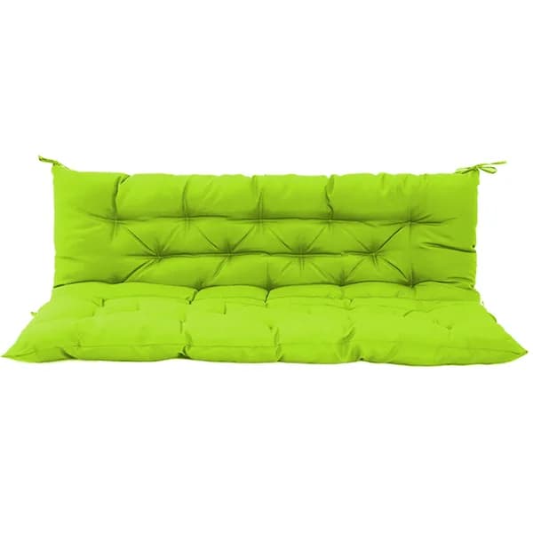 Outdoor Swing Cushions 60Inch,Waterproof 4in Thick Porch Swing Cushion Replacement With Backrest And Ties,Comfortable 2-3 Seat Pation Swing Pad For Backyard,Garden,Lawn,Outdoor Furniture Grass Green