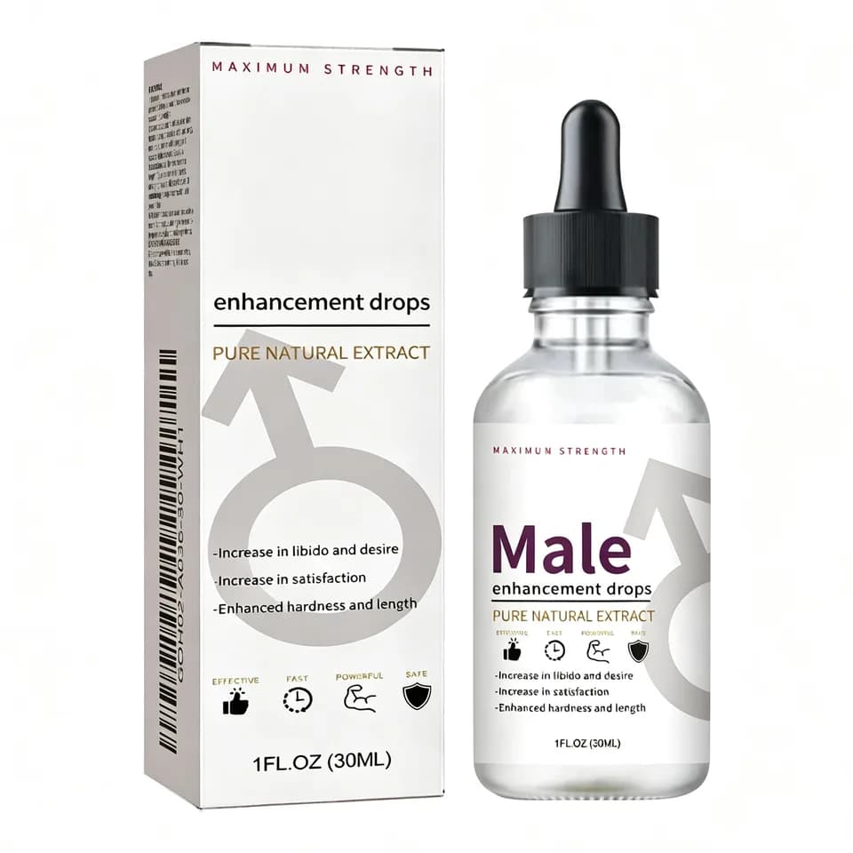 Natural Male Enhancement Drops, Maca Epimedium Eucommia Extract Liquid, Boost Libido Stamina & Relieve Stress, 30ml