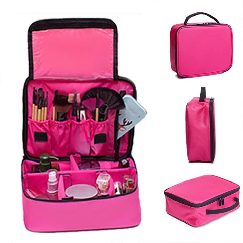 Travel Makeup Bag Cosmetic Toiletry Case Hanging Pouch Wash Organizer Storage Toiletry Cosmetic Storage Handle Washbag
