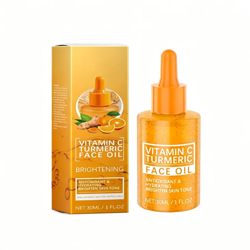 Vitamin C Turmeric Face Oil With Niacinamide & Rosemary Leaf Oil, Hydrating Brightening Facial Oil For Soothing Irritated Skin, Improve Skin Texture, 30ml