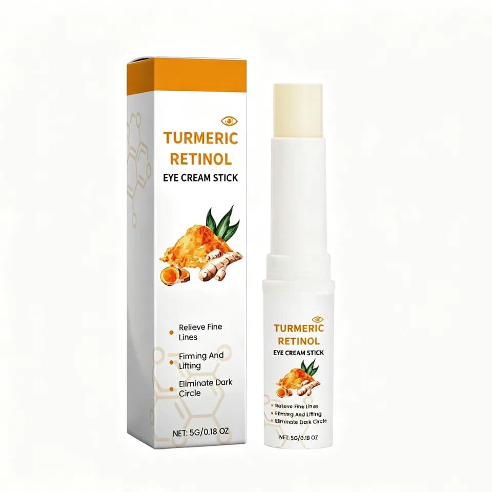 Turmeric Retinol Eye Cream Stick, Firming Brightening Under Eye Stick For Dark Circles Puffiness Fine Lines