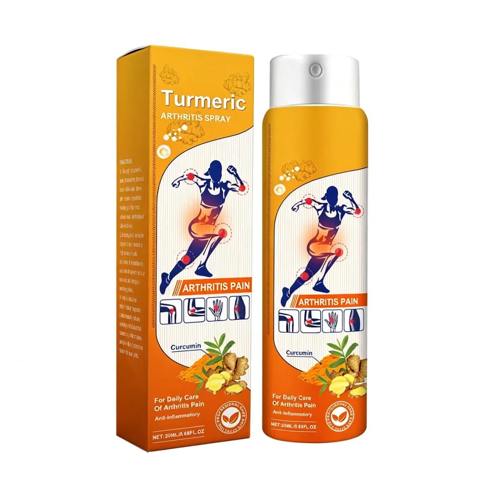 Turmeric Joint Pain Relief Spray With Curcumin & Peppermint Extract, Anti-Inflammatory Joint Care Mist For Arthritis, Sore Muscles & Workout Stiffness, 20ml