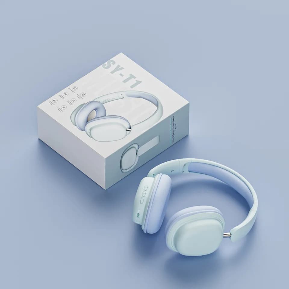 Wireless Gaming Headset BT5.3 Over Ear Headphone With Mic 3.5mm Foldable Earphone