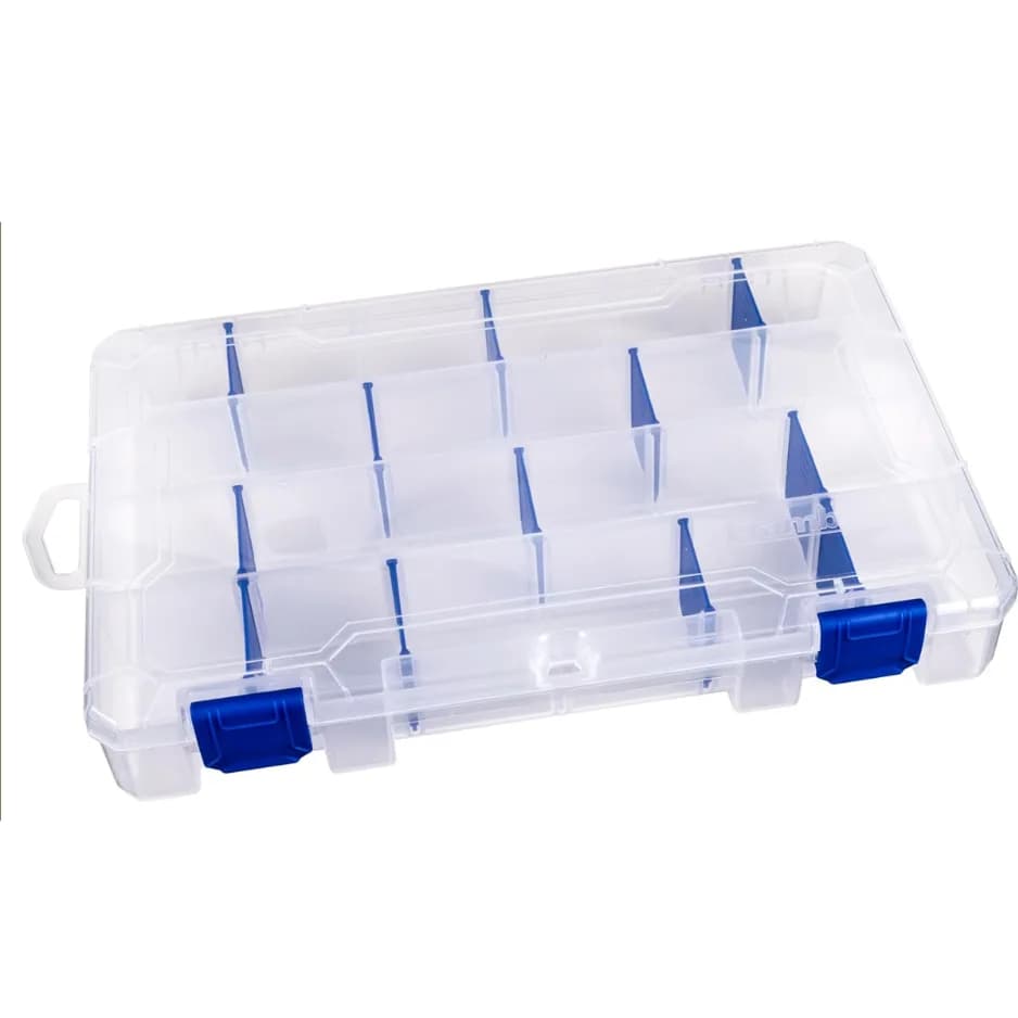 Outdoors Tuff Tainer Fishing Tackle Box With Zerust Anti Rust Dividers Clear Lure Organizer 11 Inch
