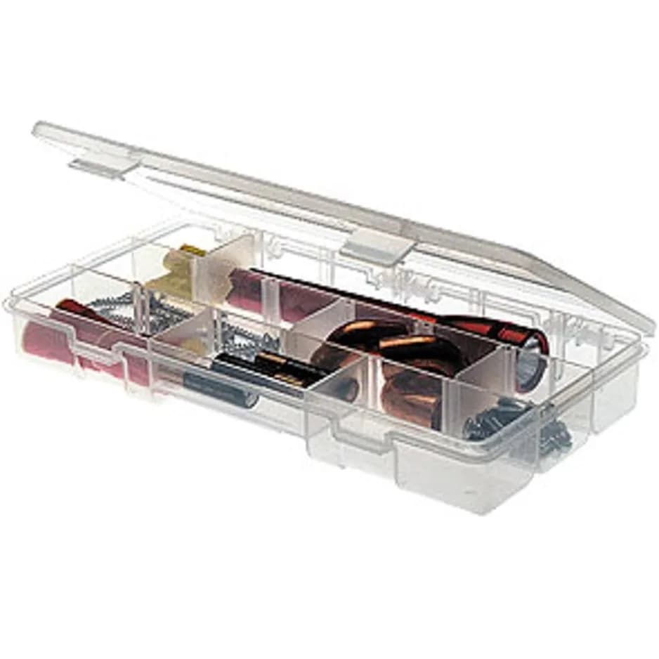 Plano Stowaway Utility Box With Adjustable Dividers Clear Small Parts And Tackle Organizer 9 Inch