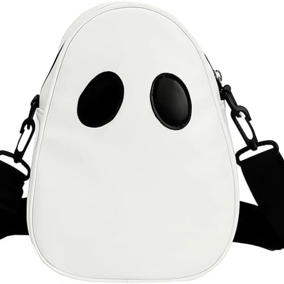 1Pcs Halloween Cute Ghost Purse PU Leather Crossbody Bag Shoulder Bag For Women's Spooky Trick Treat