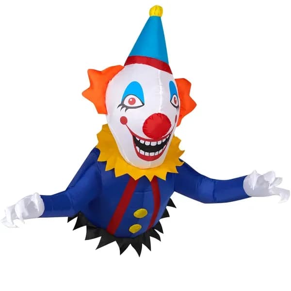3.3 FT Halloween Inflatable Clown Broke Out From Window Outdoor Decorations, Scary Blow Up Decor With Built-in LED Lights For Holiday Party Yard Lawn Garden Decor Indoor Outdoor