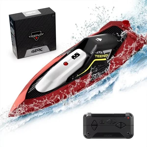 4DRC S5 Fast RC Boat 2.4 GHz 20+ MPH Racing Boats For Pools And Lakes,Remote Control, And Rechargeable Boat Battery For Adults And Kids