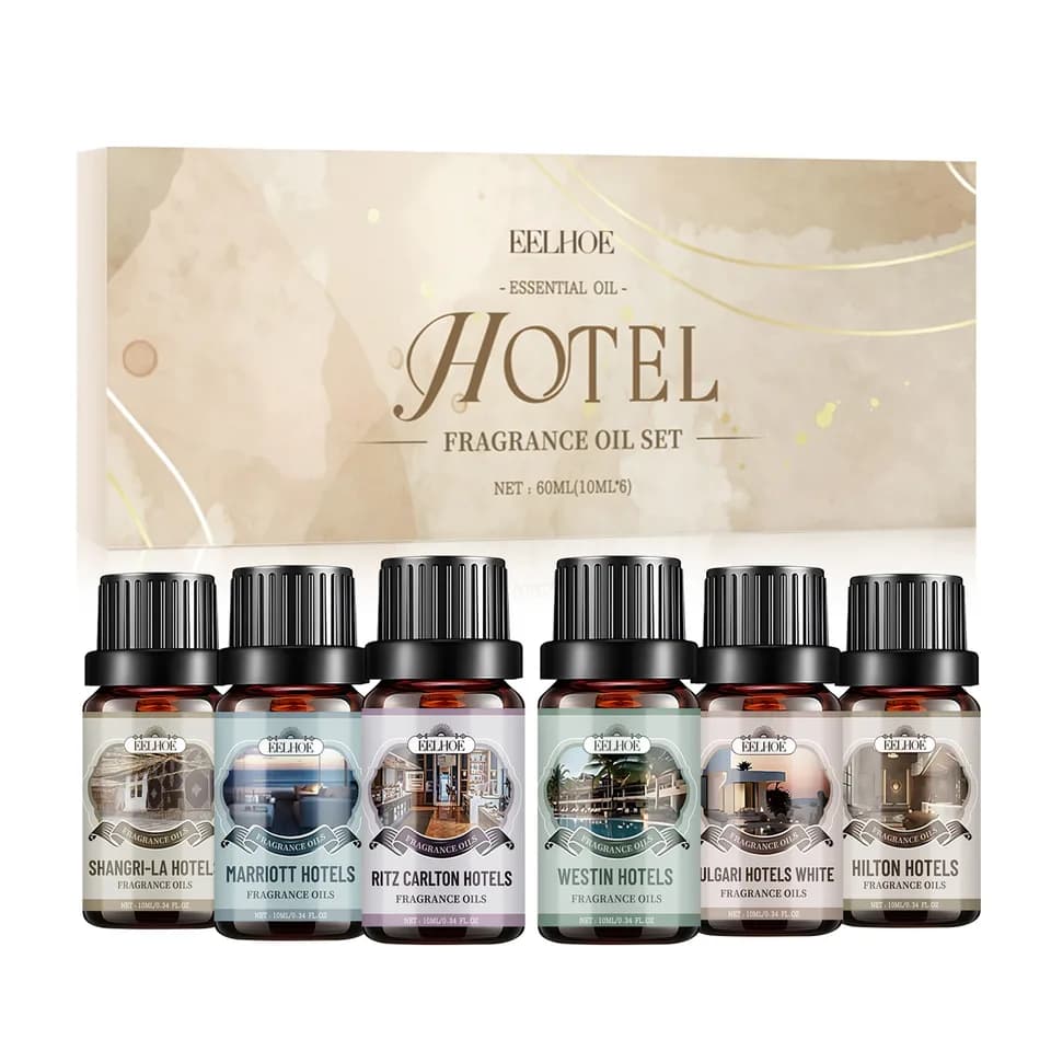 Hotel Fragrance Oil Set, 6 Pack Premium Scented Oils For Diffuser, Candle Making & Room Spray, Aromatherapy Essential Oils Gift Set For Home Decor
