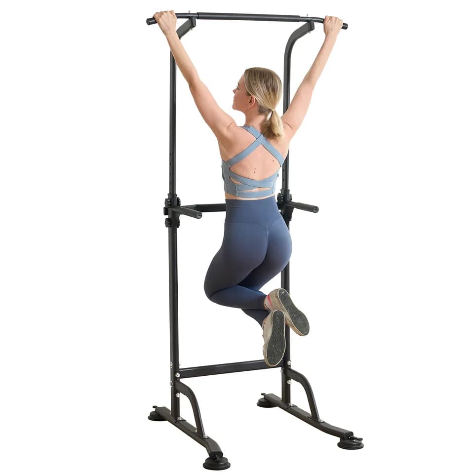 Adjustable Power Tower Pull Up Bar Dip Station