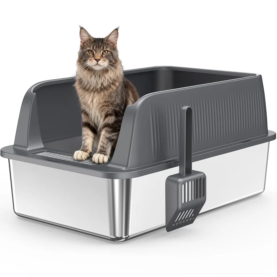 STAINLESS STEEL CAT LITTER BOX