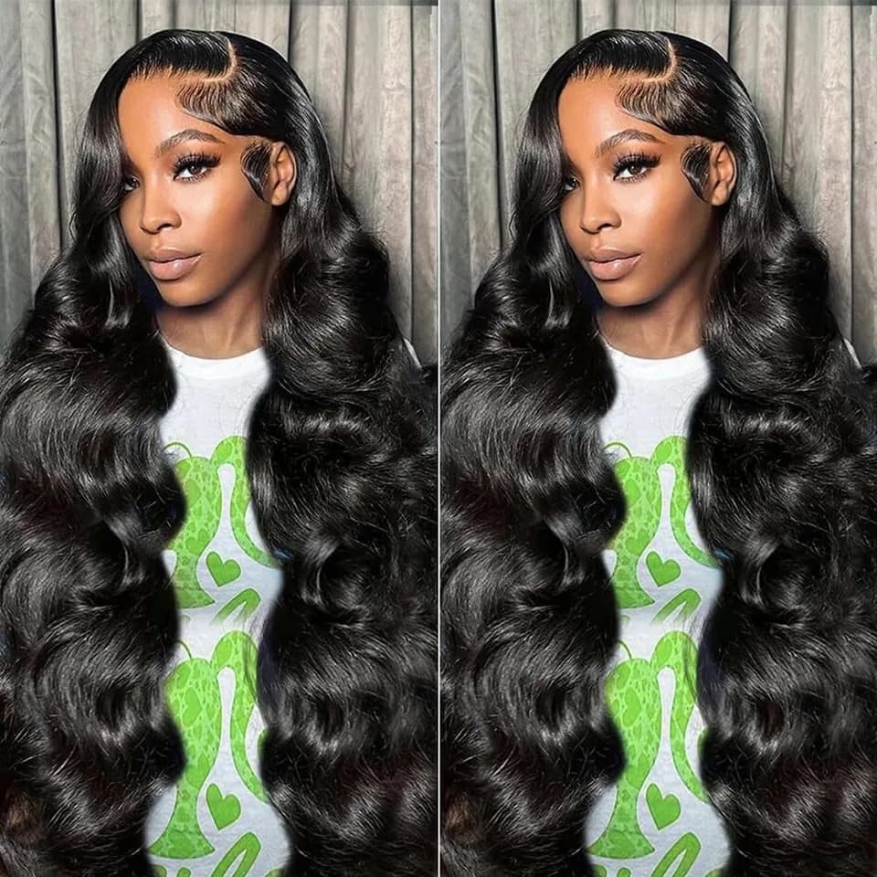 13x6 Lace Front Human Hair Wig Natural Color, Body Wave, Density