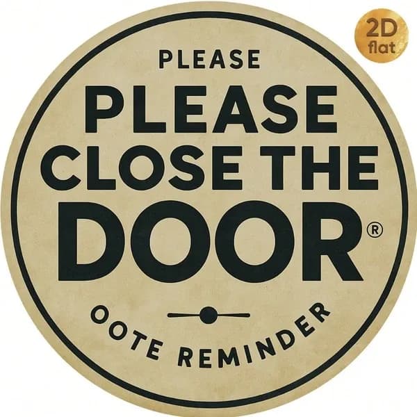 CIFbuy 1pc Metal Iron Sign 7.87x7.87 Inch Please Close The Door, "the Door, 2D" Printed, Decor With Bold Black Text & Yellow BackgroundTikTok, TikTok, Temuemu Self-pickup Logiics