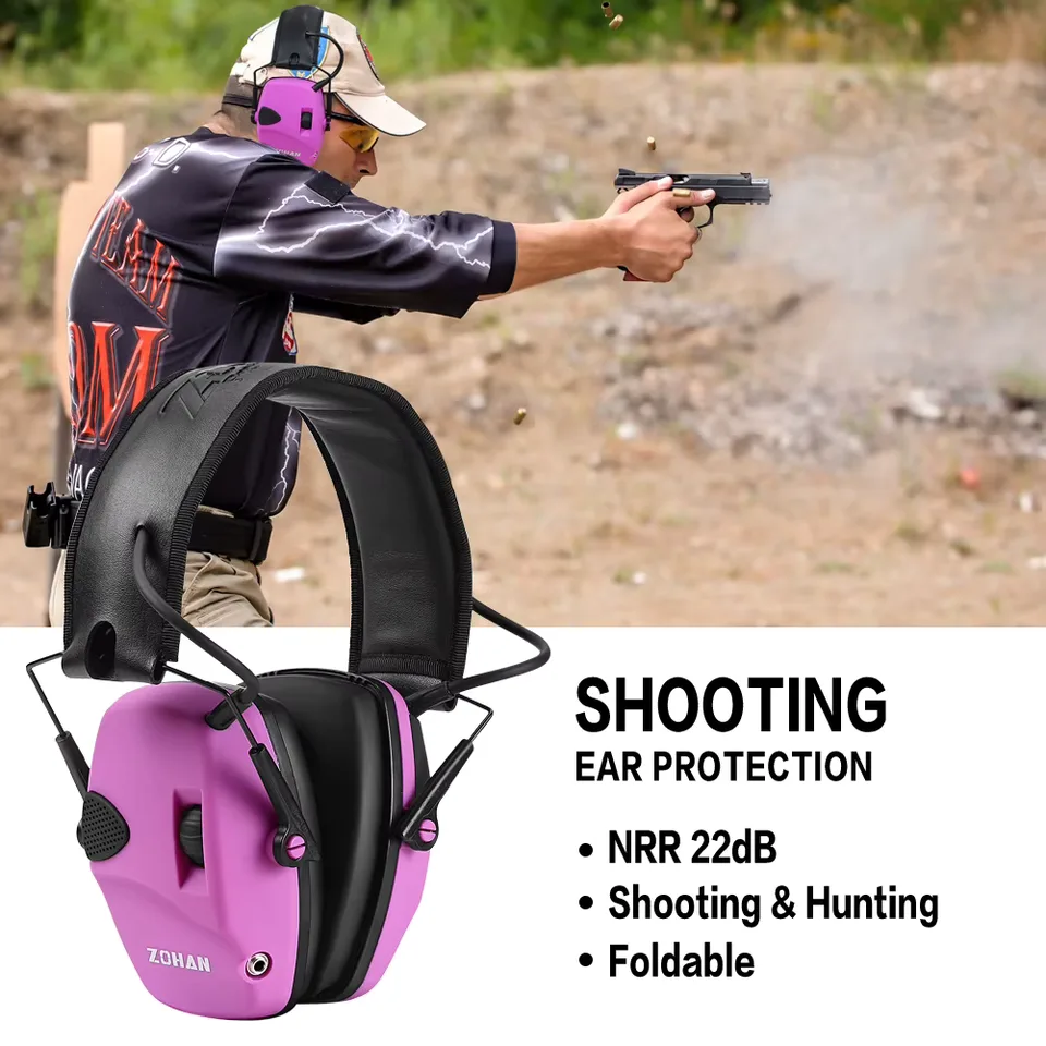 ZOHAN Electronic Ear Muffs 23dB NRR for Shooting Hunting view 2