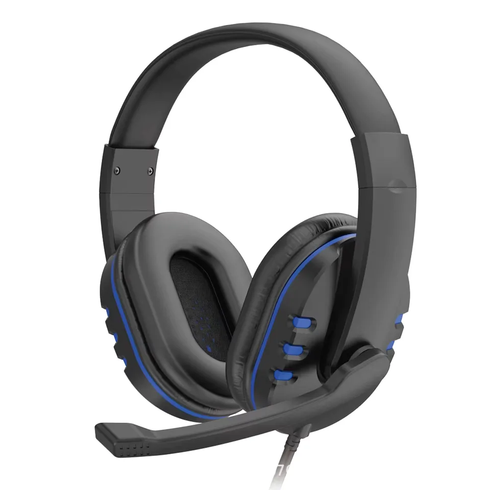 Blue Red Wired Gaming Headset 3.5mm with Mic for PS4 PC view 4