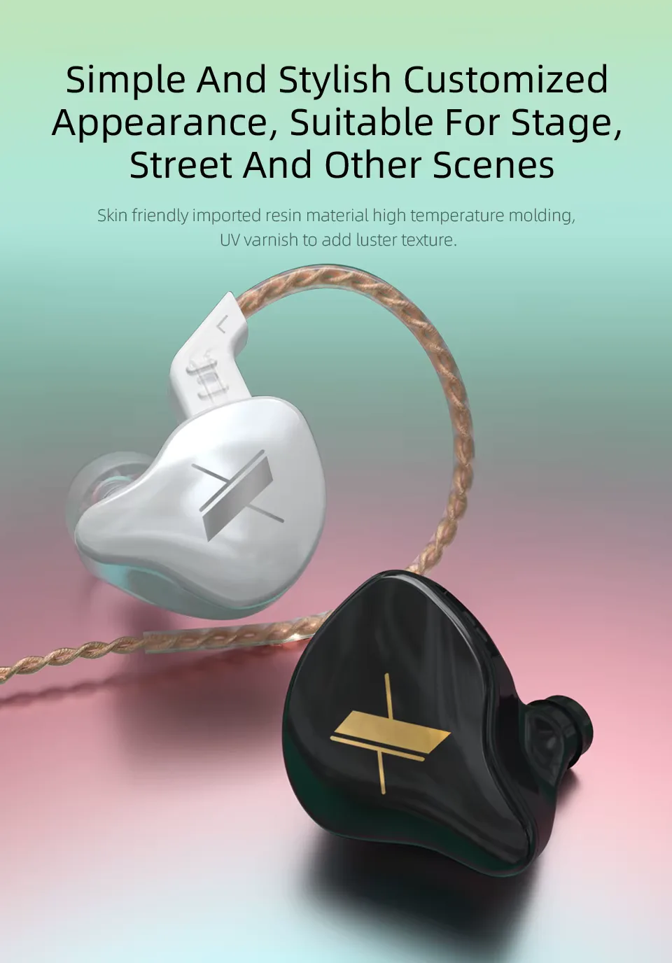 KZ EDX Wired Earphones With Microphone Dynamic HIFI Bass Music Earbuds In Ear Monitor Headphones Noise Cancelling Sport Headset