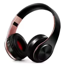 Men Gift Gold Wireless Headphones Bluetooth Earphone Stereo Headset Game with Build-in MIC with Universal for Android and iOS view 13