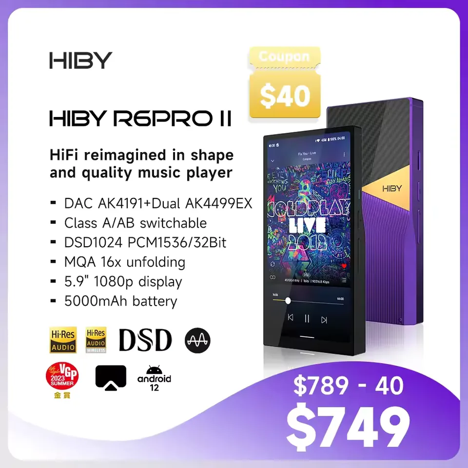 HiBy R6 Pro II Android HiFi Music Player 6.0 Touch Screen view 16