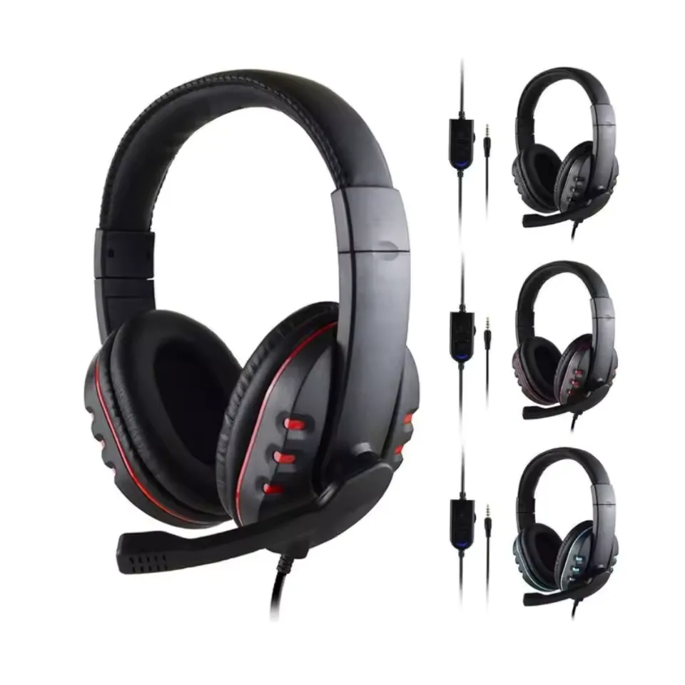 Headphones 3.5mm Wired Gaming Headset Earphones Music For PS4 Play Station 4 Game PC Chat computer With Microphone view 12