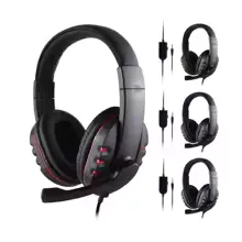 Headphones 3.5mm Wired Gaming Headset Earphones Music For PS4 Play Station 4 Game PC Chat computer With Microphone view 7