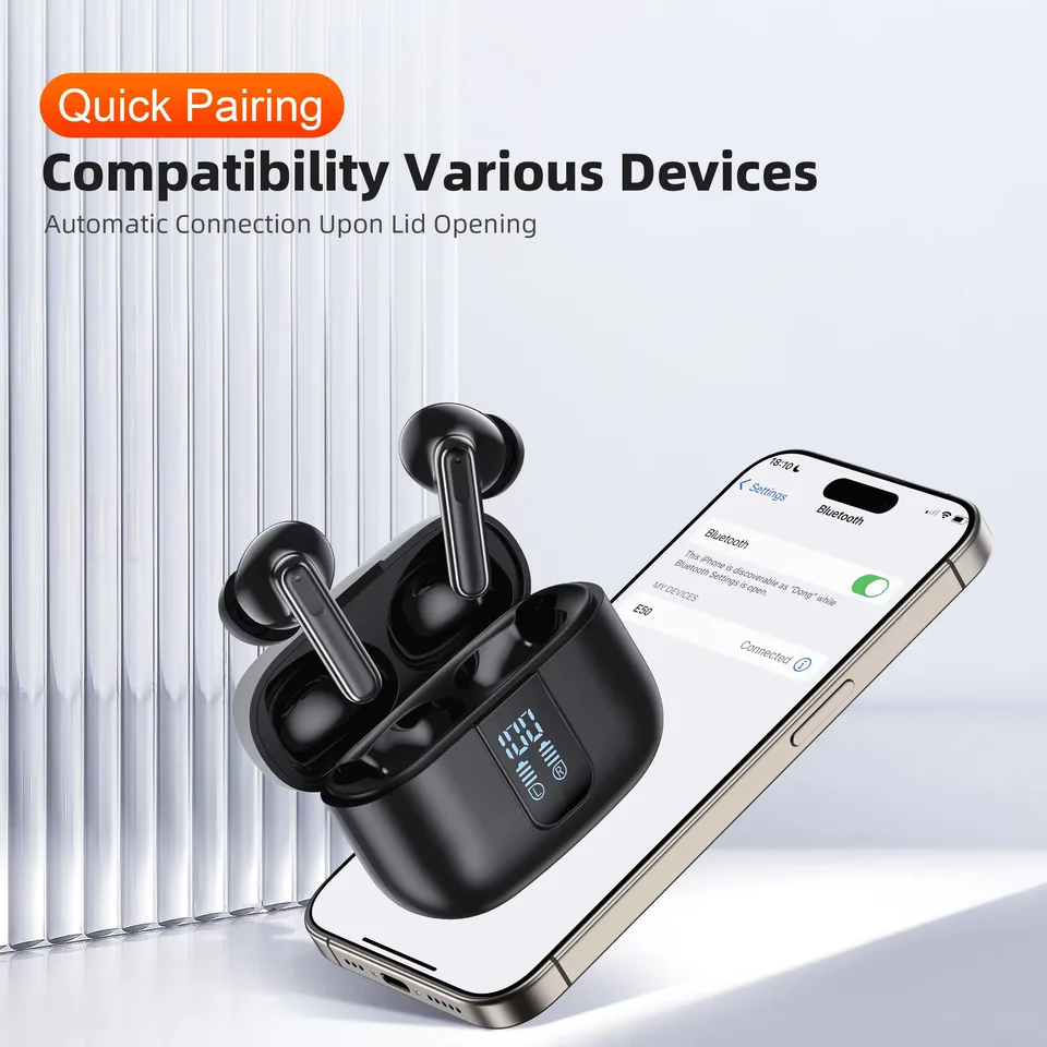 QERE E50 Wireless Earphones, 13mm Driver, 28H Battery view 4