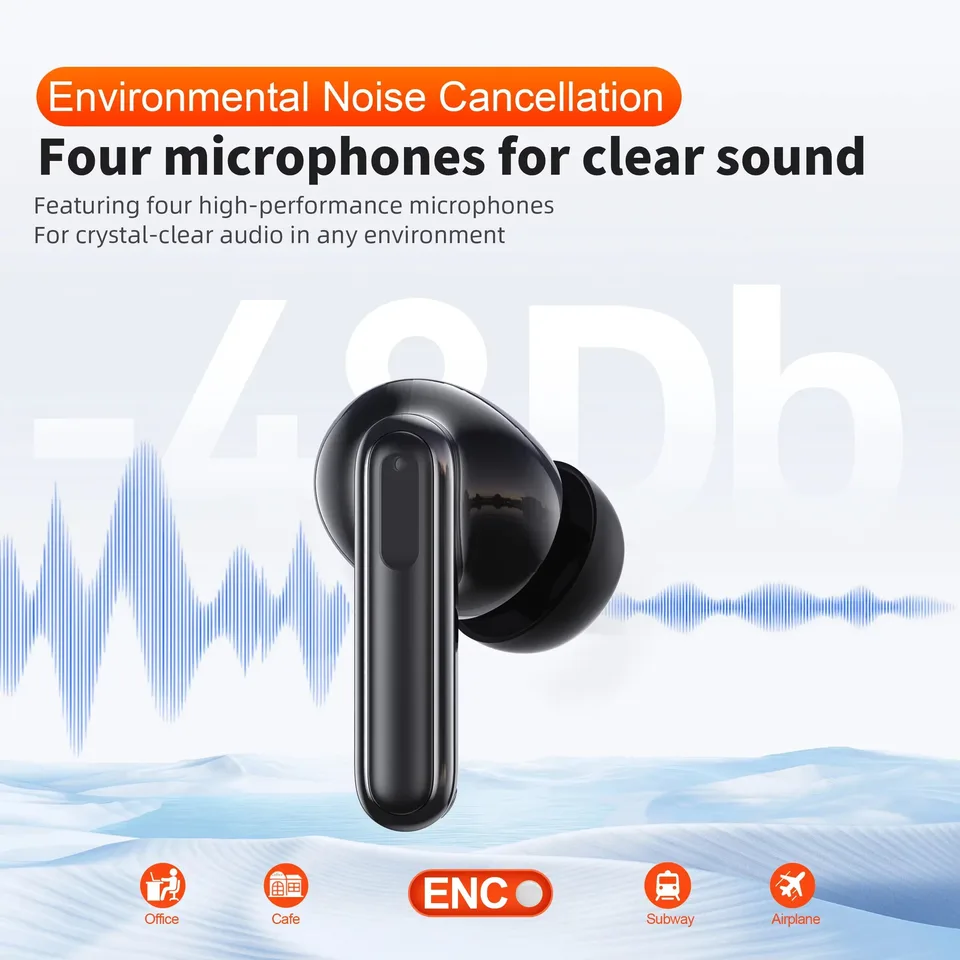 QERE E50 Wireless Earphones, 13mm Driver, 28H Battery view 6