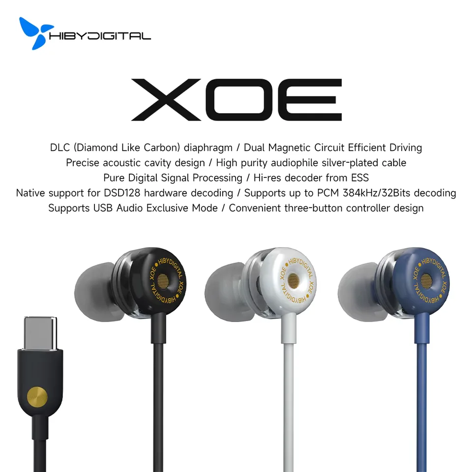 HiBy XOE USB-C IEM Earphones with DAC ES9270C