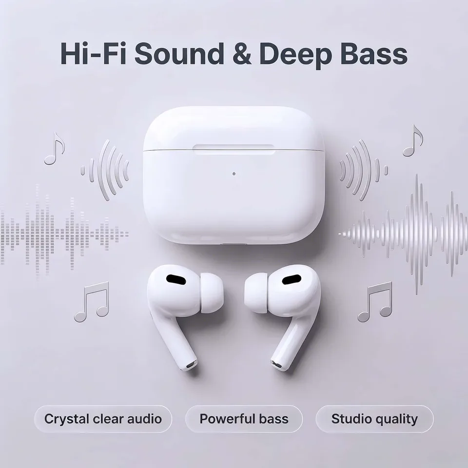 TWS Earphones Wireless Bluetooth 5.3 Earbuds HiFi Stereo Bass Boost Touch Control Headsets Noise Reduction Long Standby Original view 2