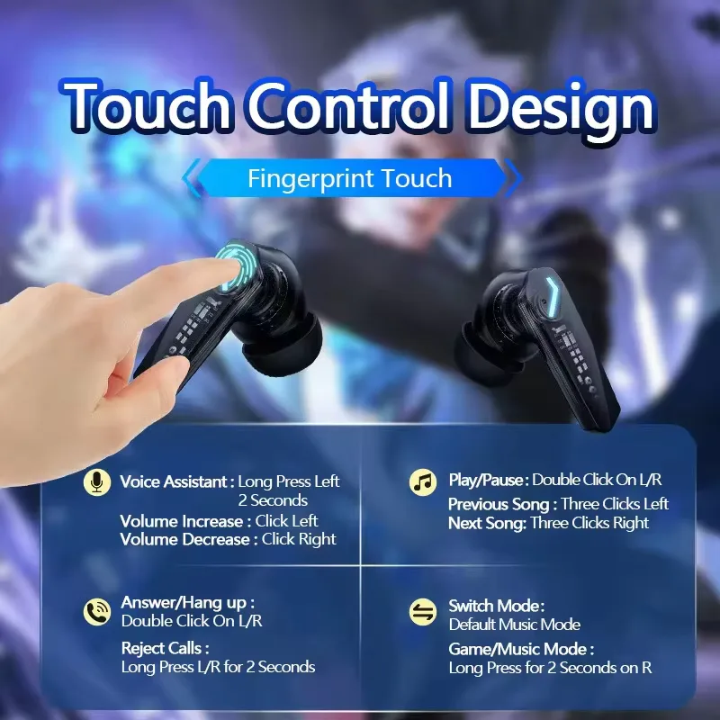 Lenovo GM2 Pro Gaming Earphones Bluetooth 5.4 Sport Headset Dual Mode HD Call Noise Reduction Earbuds with Mic Music Earphones view 6