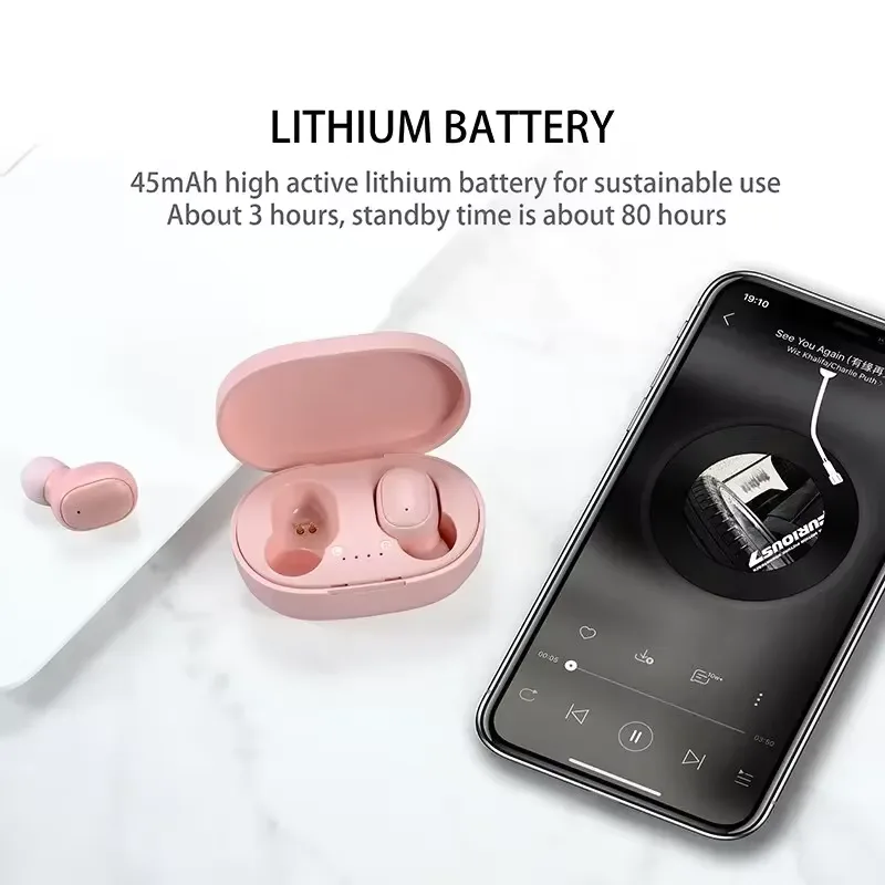 A6S TWS Wireless Bluetooth Headphone 5.0 Earphones Sport Earbuds Headset With Mic For IPhone Samsung Huawei For Cell Smartphones view 2