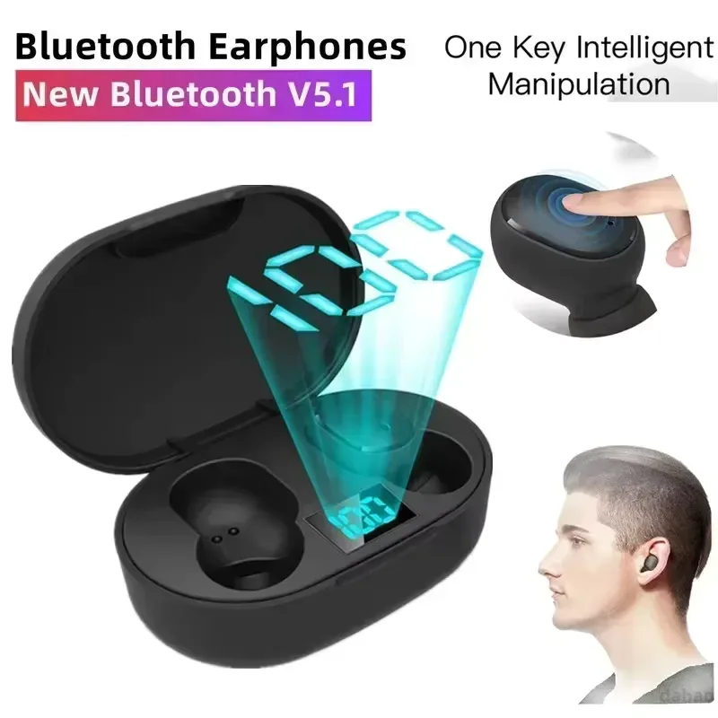 E6S Wireless Bluetooth Earphones TWS Bluetooth Headset Wireless Earbuds Noise Cancelling Earphones with Microphone Headphones view 4