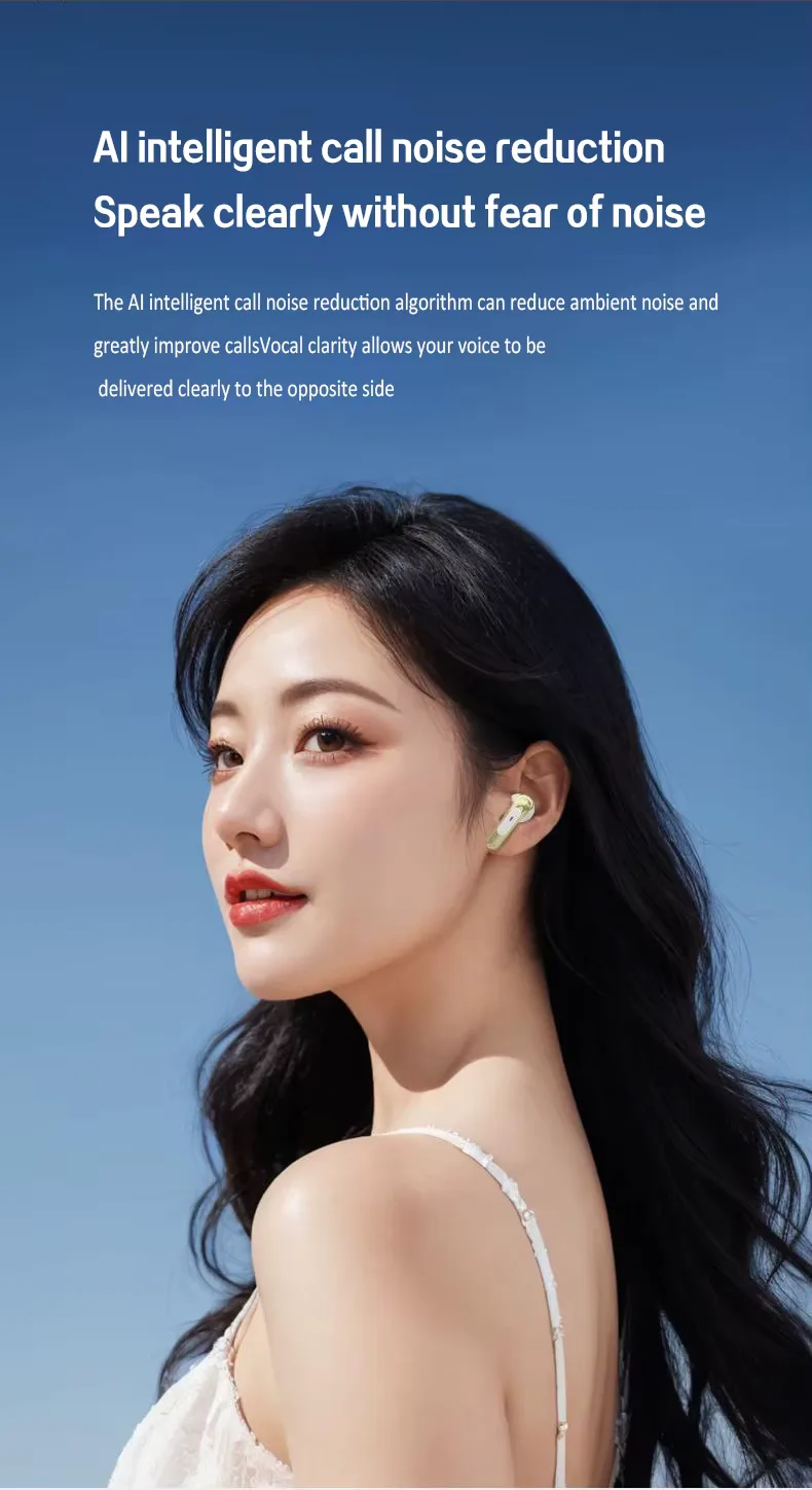 Wireless Bluetooth Earbuds with ANC, HiFi Stereo, Mic