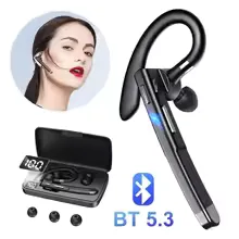 Newest Wireless Headphones Business Bluetooth v5.3 Earphones Hands-free Call Mic Noise Cancelling Headset Earbuds for Driving view 7
